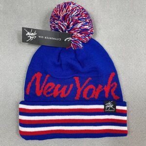 City Hunter New York Logo Beanie Cuffed Pom Pom Beanie Cap Hat Unisex  brand